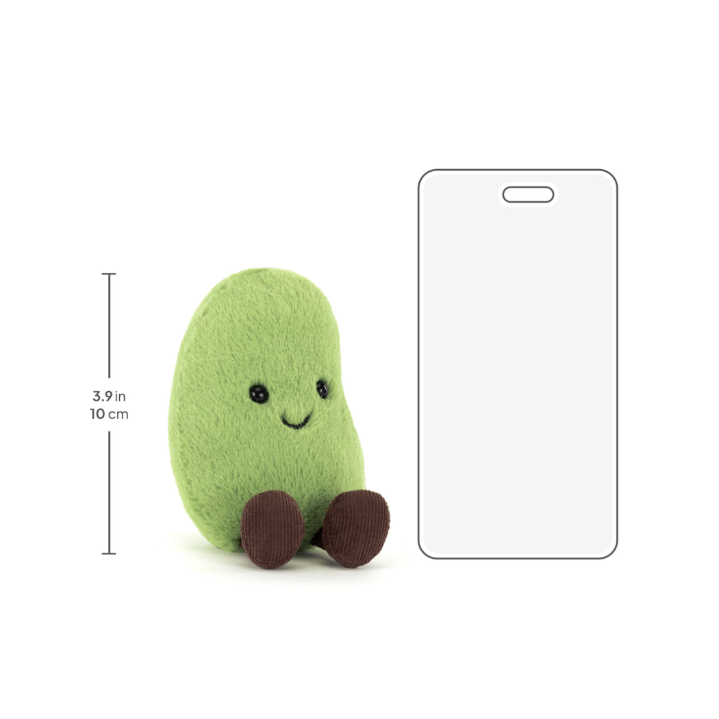 Soyella - Wesoła Zielona Fasola Edamame 12 cm - Pluszowe Fasolka - Maskotka Przytulanka - JellyCat