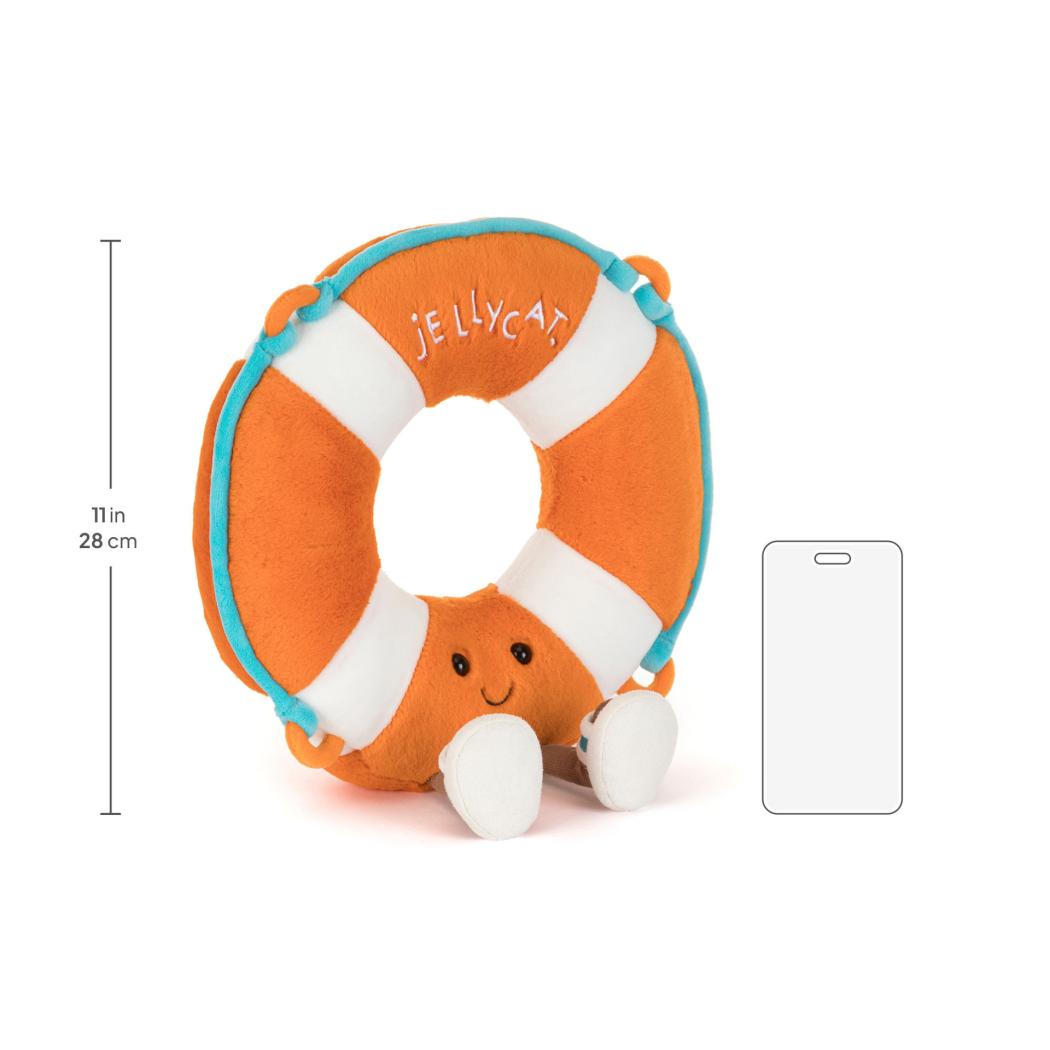 Zabawne Koło Ratunkowe 33 cm - Pluszowe Koło - Maskotka Przytulanka - JellyCat