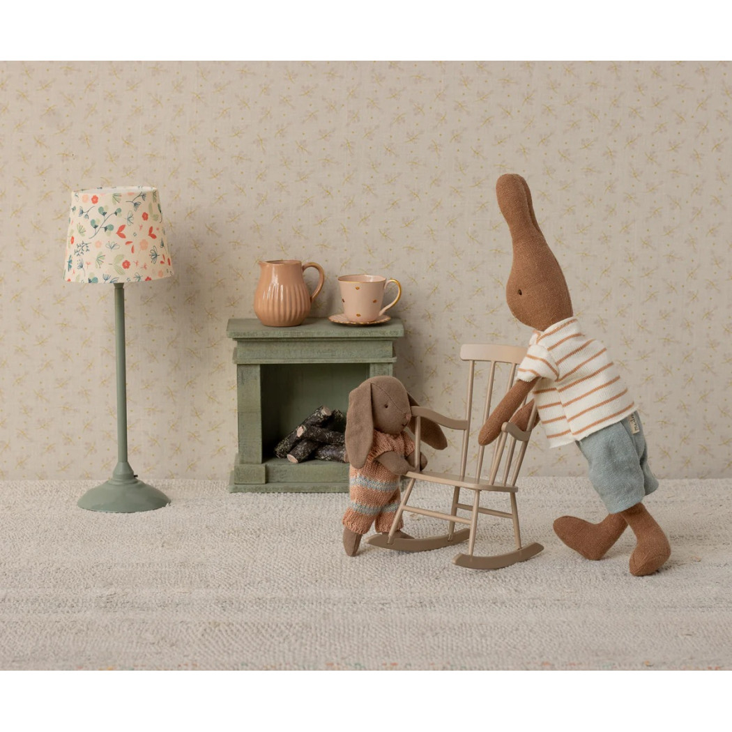 Fotel Bujany Beżowy - Rocking Chair Mouse - Dark Sand - Maileg