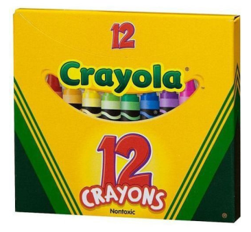Kredki Świecowe - 12 Kolorów - Nietoksyczne - Wyprodukowane w USA - Crayola