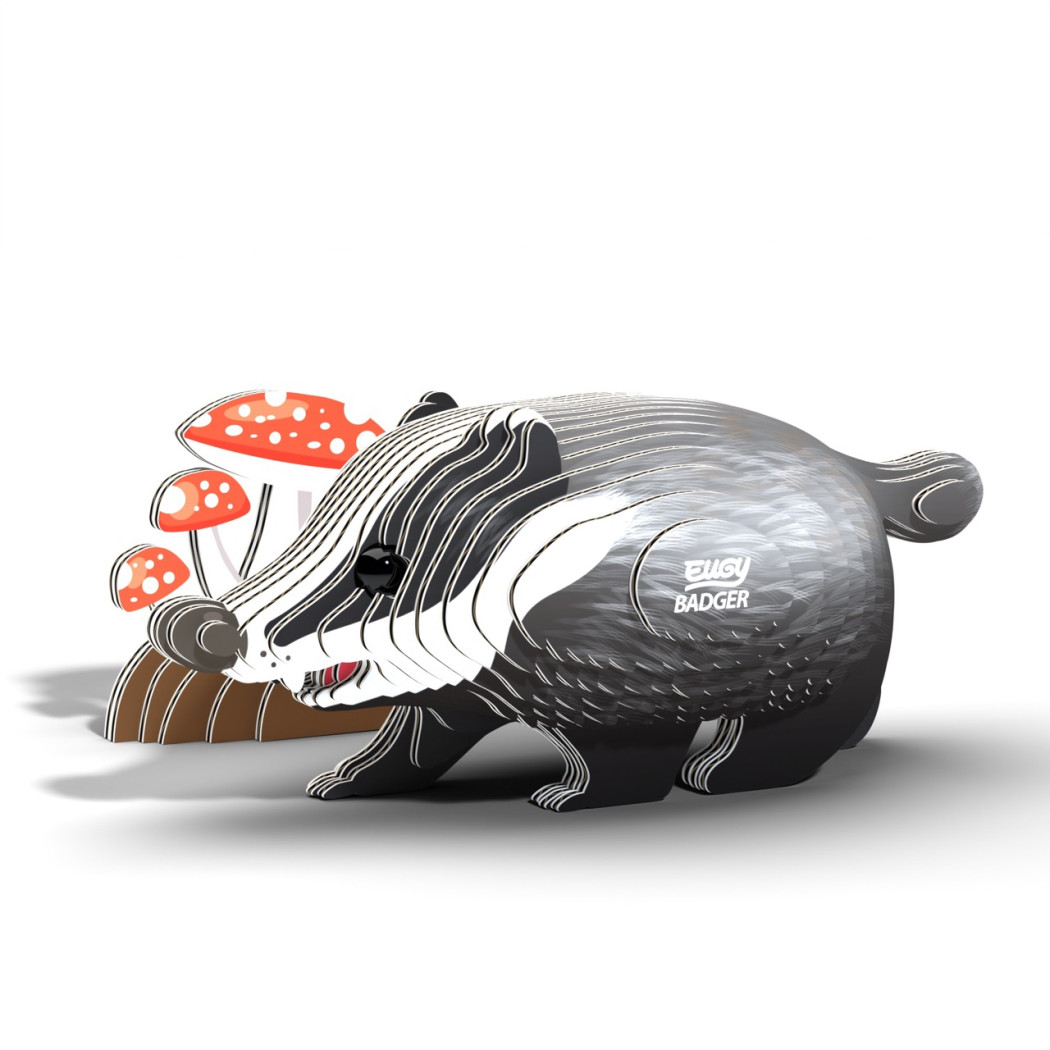 Borsuk - Eko Układanka 3D - Leśne Zwierzęta - Badger - Eugy