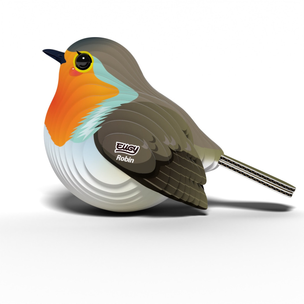 Rudzik - Robin - Eko Układanka 3D - Kołyszący się - Ptaki - Eugy