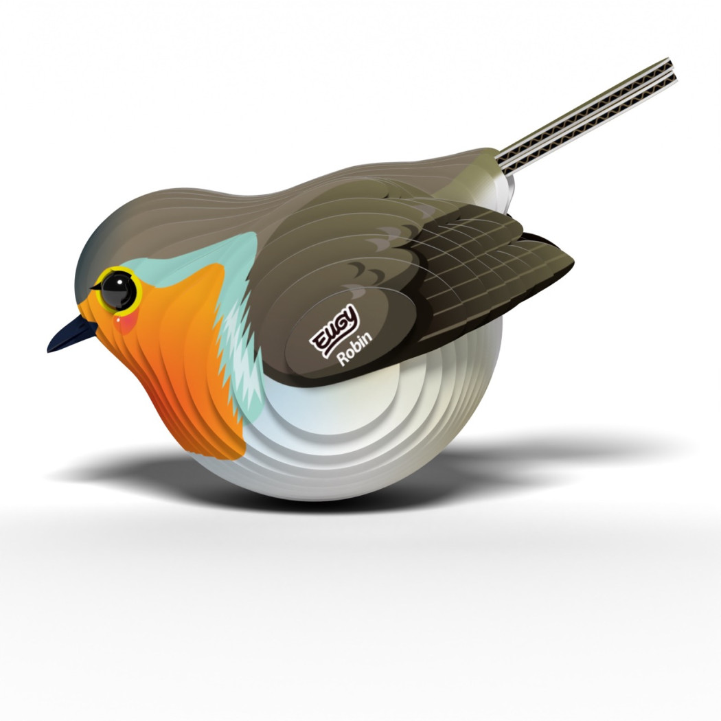 Rudzik - Robin - Eko Układanka 3D - Kołyszący się - Ptaki - Eugy