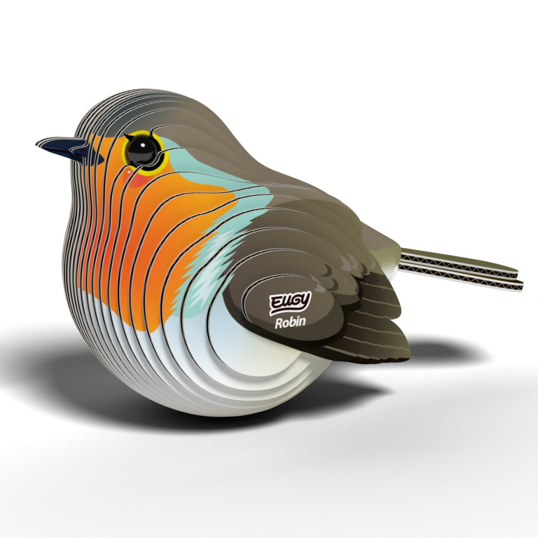 Rudzik - Robin - Eko Układanka 3D - Kołyszący się - Ptaki - Eugy