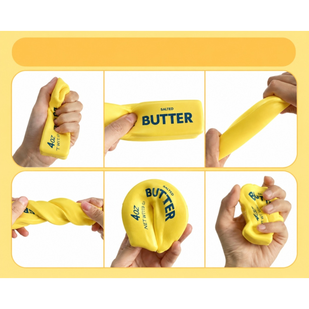 Gniotek Masło - Squishy Butter - Antystresowa Miękka Zabawka Sensoryczna Relaksacyjna
