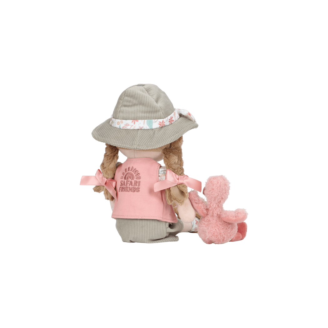 Lalka Rosa z Flamingiem 35 cm - Miękka Pluszowa Laleczka Przytulanka - Safari Friends - Little Dutch