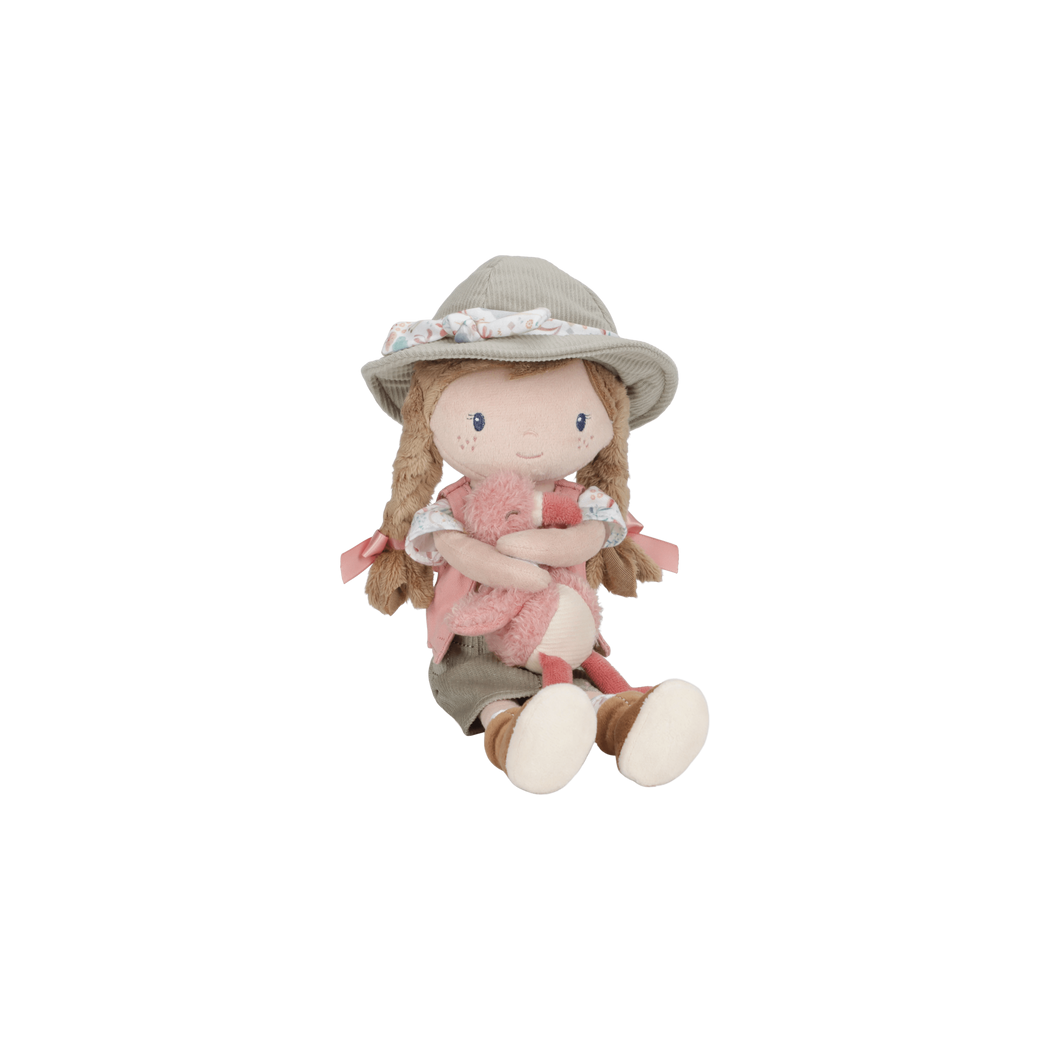 Lalka Rosa z Flamingiem 35 cm - Miękka Pluszowa Laleczka Przytulanka - Safari Friends - Little Dutch