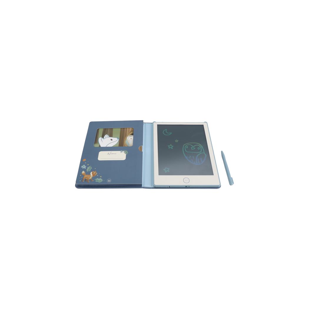 Niebieski Tablet Graficzny do Rysowania - 30 kart - Rysunkowy dla Dzieci - Little Dutch