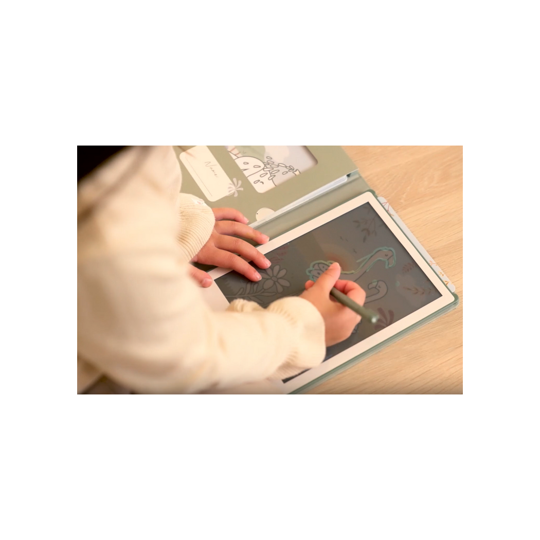 Niebieski Tablet Graficzny do Rysowania - 30 kart - Rysunkowy dla Dzieci - Little Dutch