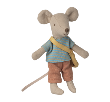 PROMOCJA Myszka Młodszy Brat z Torbą - Little Brother Mouse with Bag - Maileg