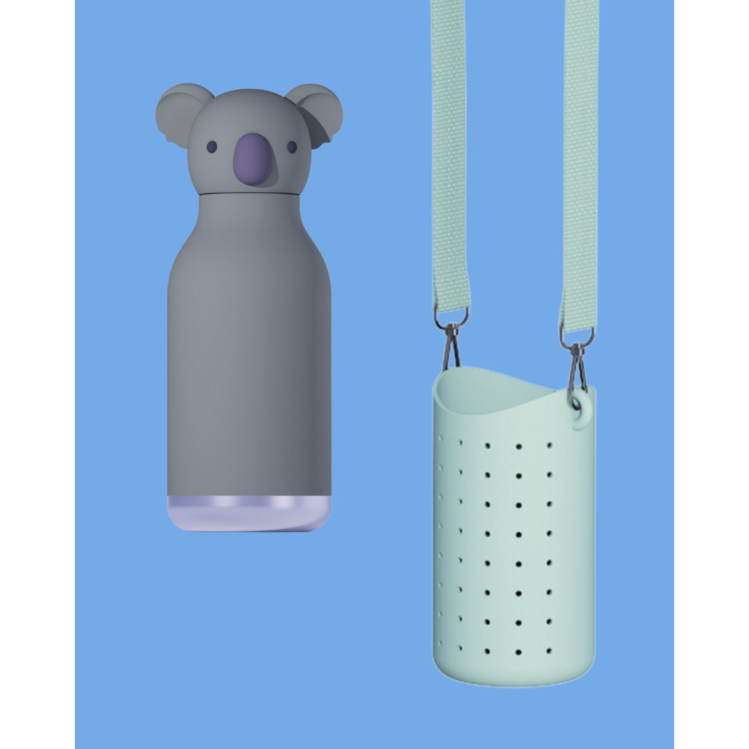 Zielone Etui na Butelkę z Długim Paskiem i Charmsami - Bestie Sling - Asobu