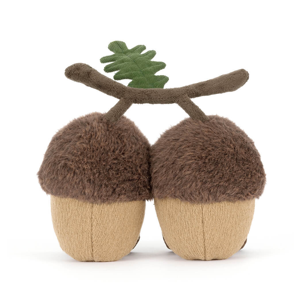 Para Żołędzi Ort & Tum - Wesołe Żołędzie z Liściem - 18 cm - Pluszowa Maskotka - JellyCat