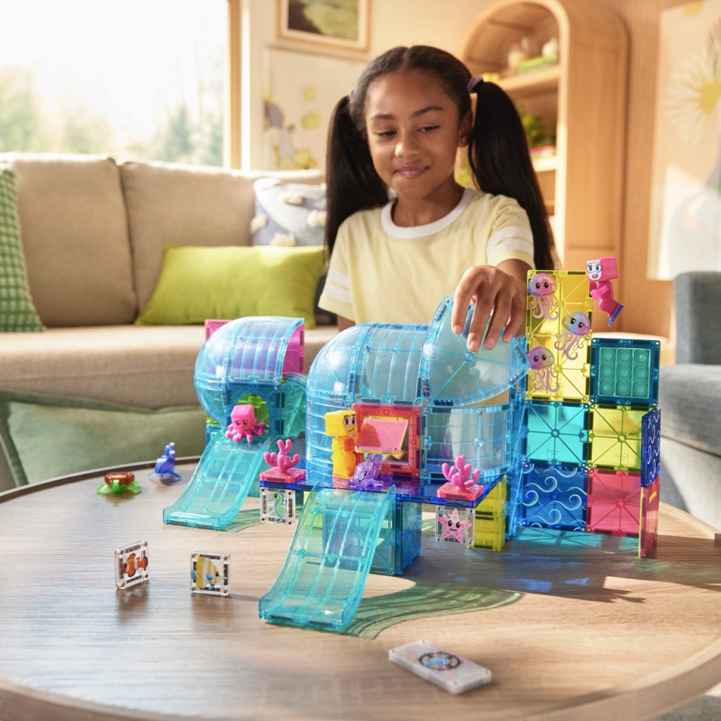 Undersea Adventure - Podwodna Baza - Klocki Magnetyczne 58 elementów z Figurkami - Magna-Tiles