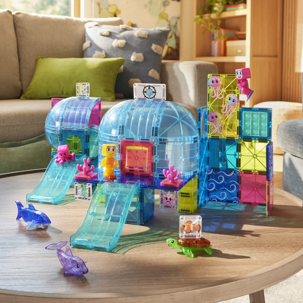 Undersea Adventure - Podwodna Baza - Klocki Magnetyczne 58 elementów z Figurkami - Magna-Tiles