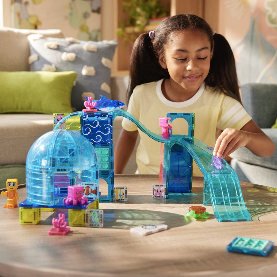 Undersea Adventure - Podwodna Baza - Klocki Magnetyczne 58 elementów z Figurkami - Magna-Tiles