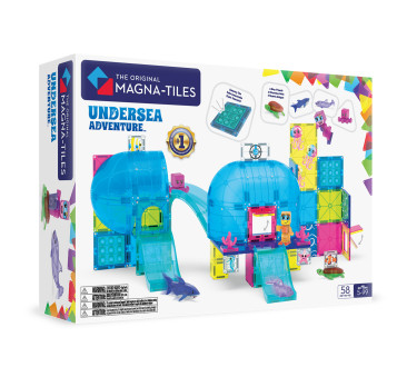 Undersea Adventure - Podwodna Baza - Klocki Magnetyczne 58 elementów z Figurkami - Magna-Tiles