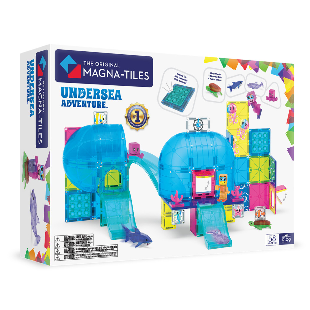 Undersea Adventure - Podwodna Baza - Klocki Magnetyczne 58 elementów z Figurkami - Magna-Tiles