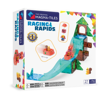 Raging Rapids - Rafting Spływ Kajakowy - Klocki Magnetyczne 27 elementów z Figurką - Magna-Tiles