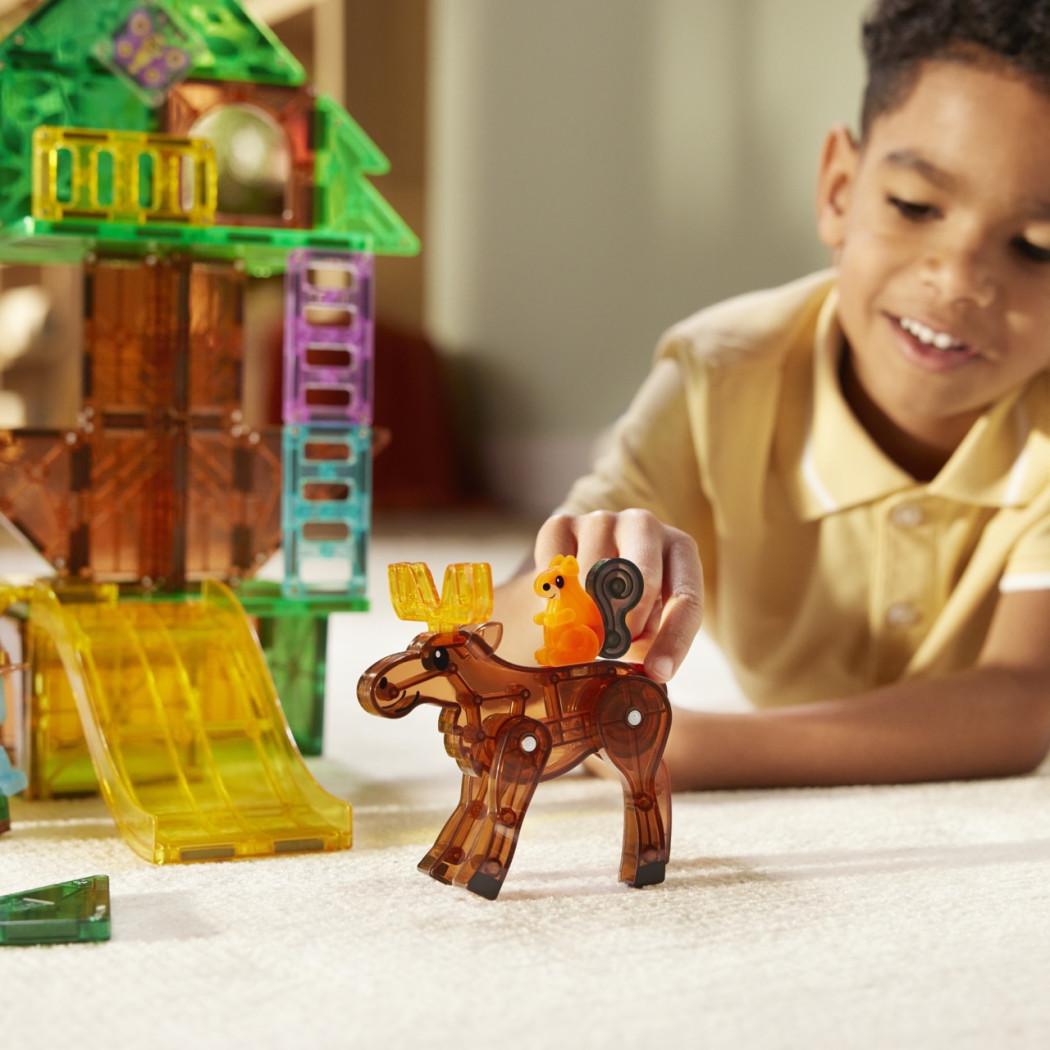 Tree Top Adventure - Domek na Drzewie - Klocki Magnetyczne 42 elementy z Figurkami - Magna-Tiles