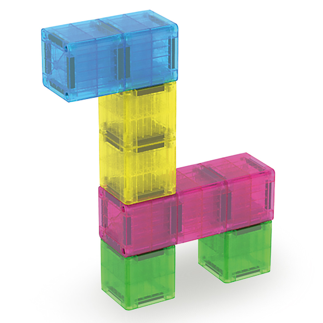 microMAGS Cubes - Kostki - 9 elementów - Podróżne Klocki Magnetyczne - Travel Set - Magna-Tiles