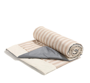 Stripes Beige - XL 145x170 cm - Koc Piknikowy z Kieszonką -  Mata Do Zabawy -  La Millou