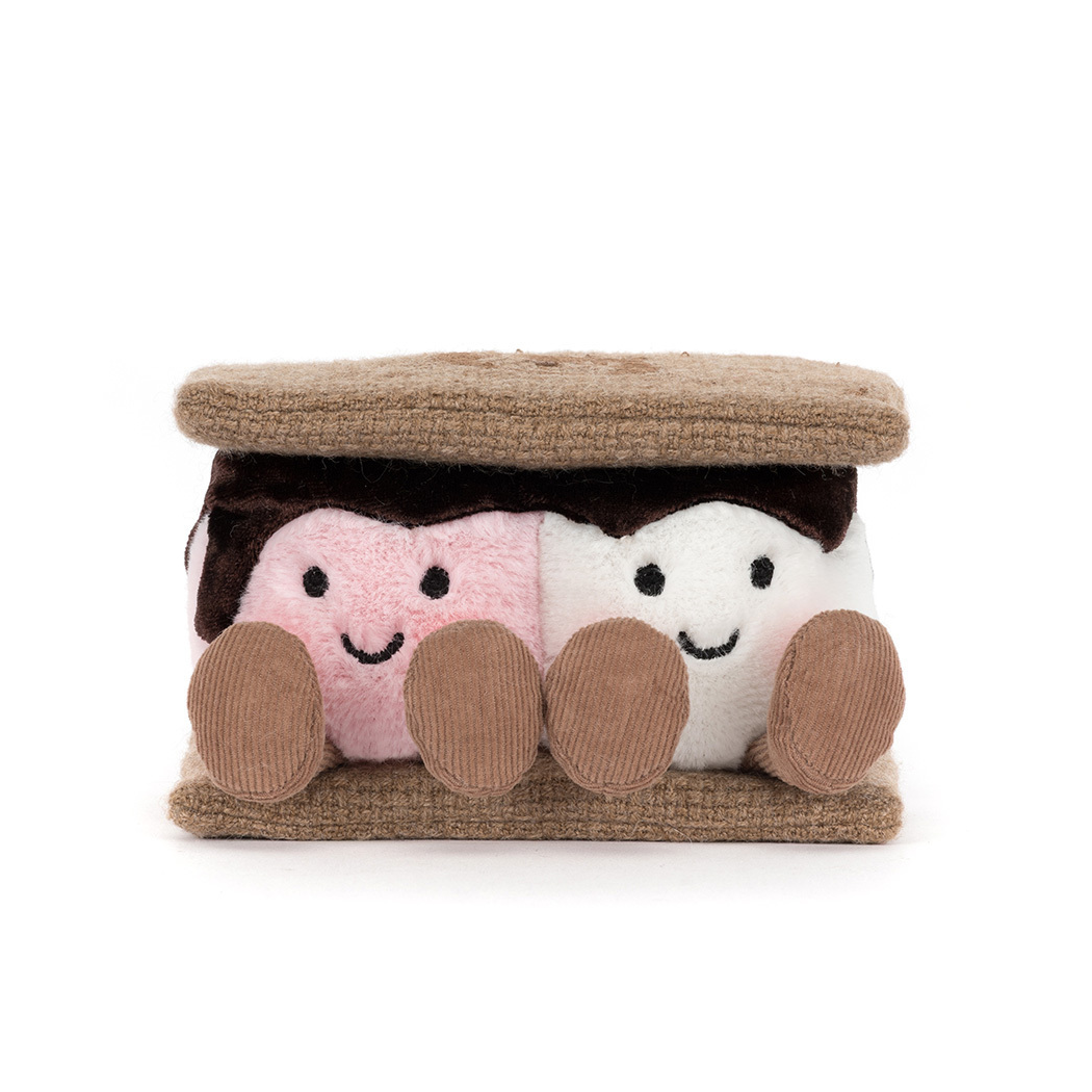 S'mores - Para Pianek w Kanapce z Krakersów - Pianki Marshmallows - 12 cm - Pluszowa Maskotka - JellyCat