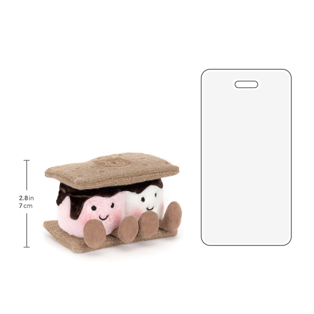 S'mores - Para Pianek w Kanapce z Krakersów - Pianki Marshmallows - 12 cm - Pluszowa Maskotka - JellyCat