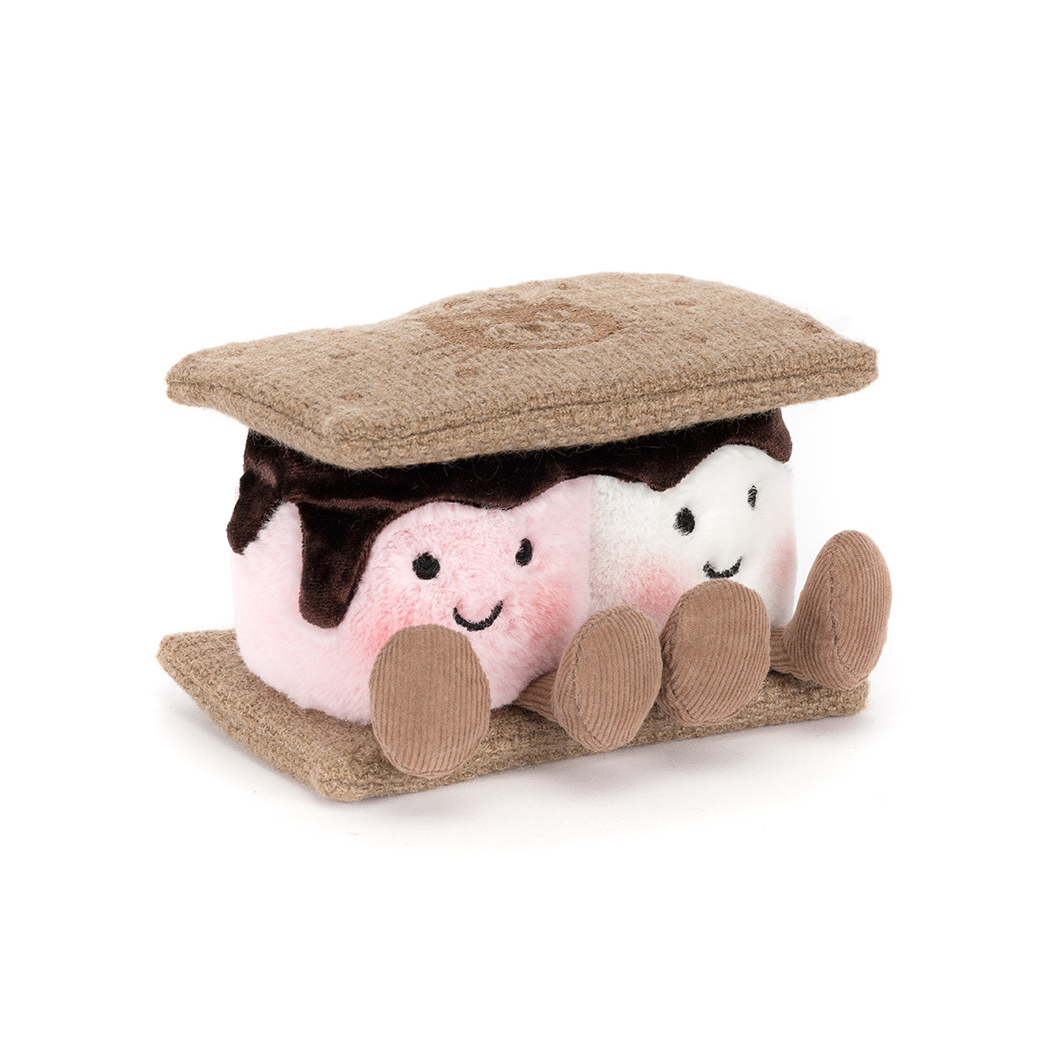 S'mores - Para Pianek w Kanapce z Krakersów - Pianki Marshmallows - 12 cm - Pluszowa Maskotka - JellyCat
