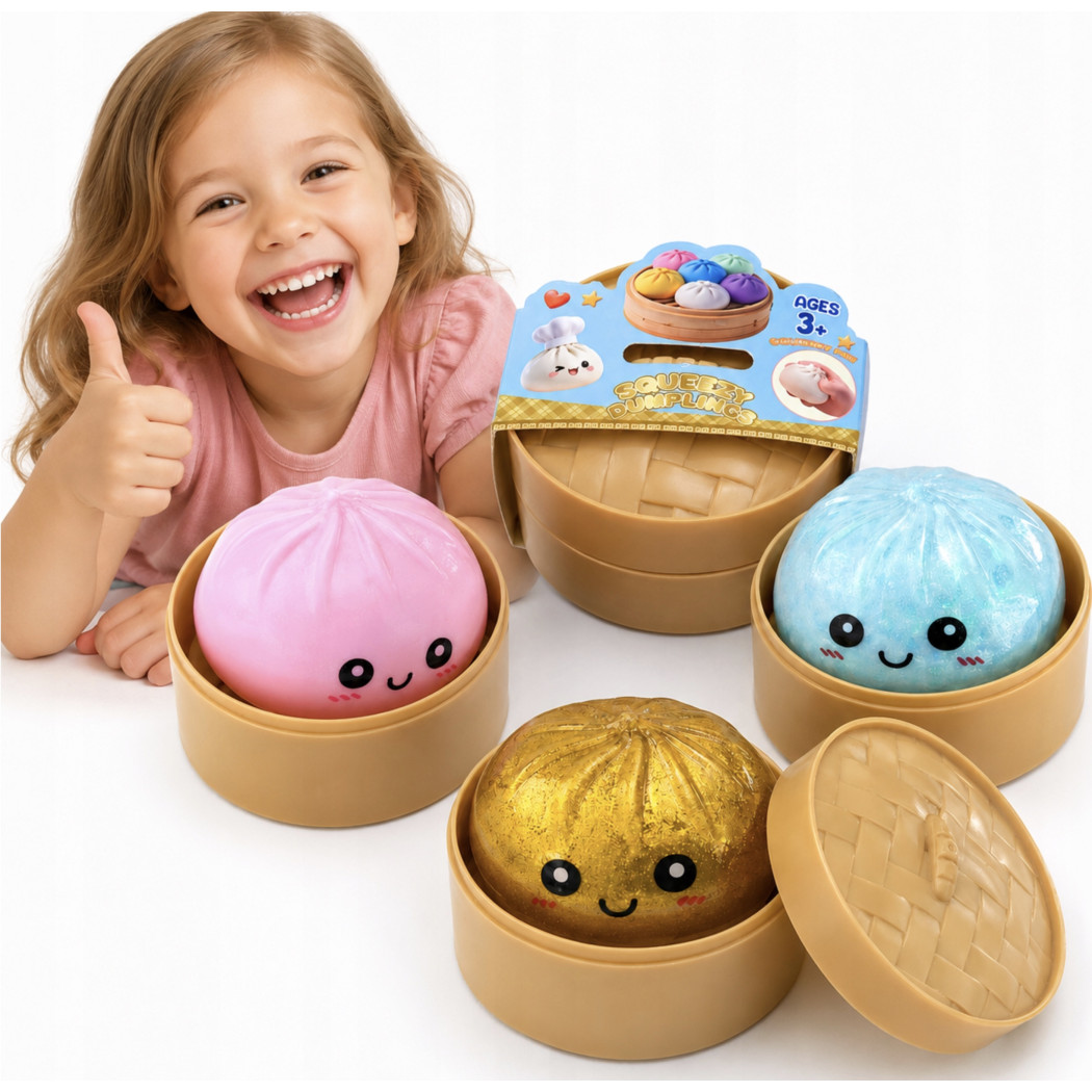 Gniotek Pierożek - Squishy Dumpling - Antystresowa Miękka Zabawka Sensoryczna Relaksacyjna