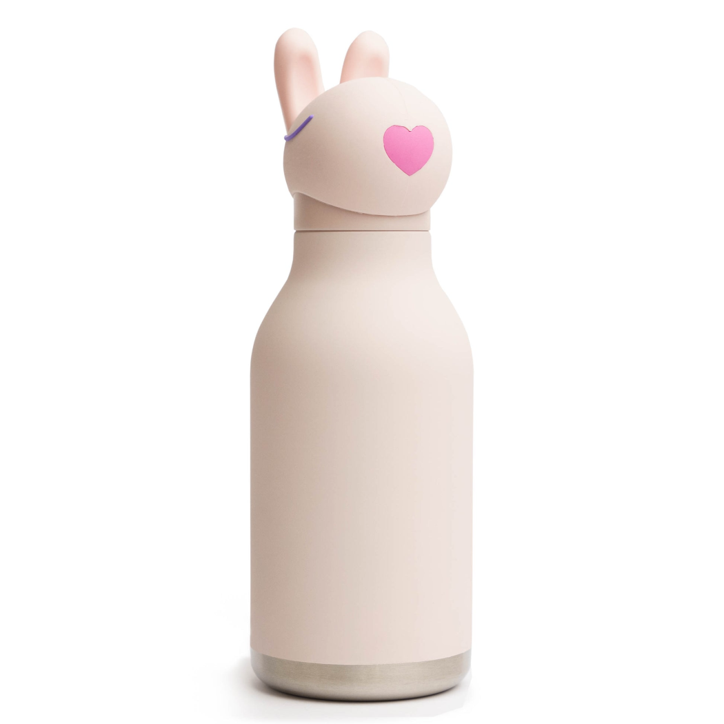 Królik Bubbles - Butelka Termiczna 460 ml ze Słomką z Motywem Króliczka - Bestie Bottle - Asobu