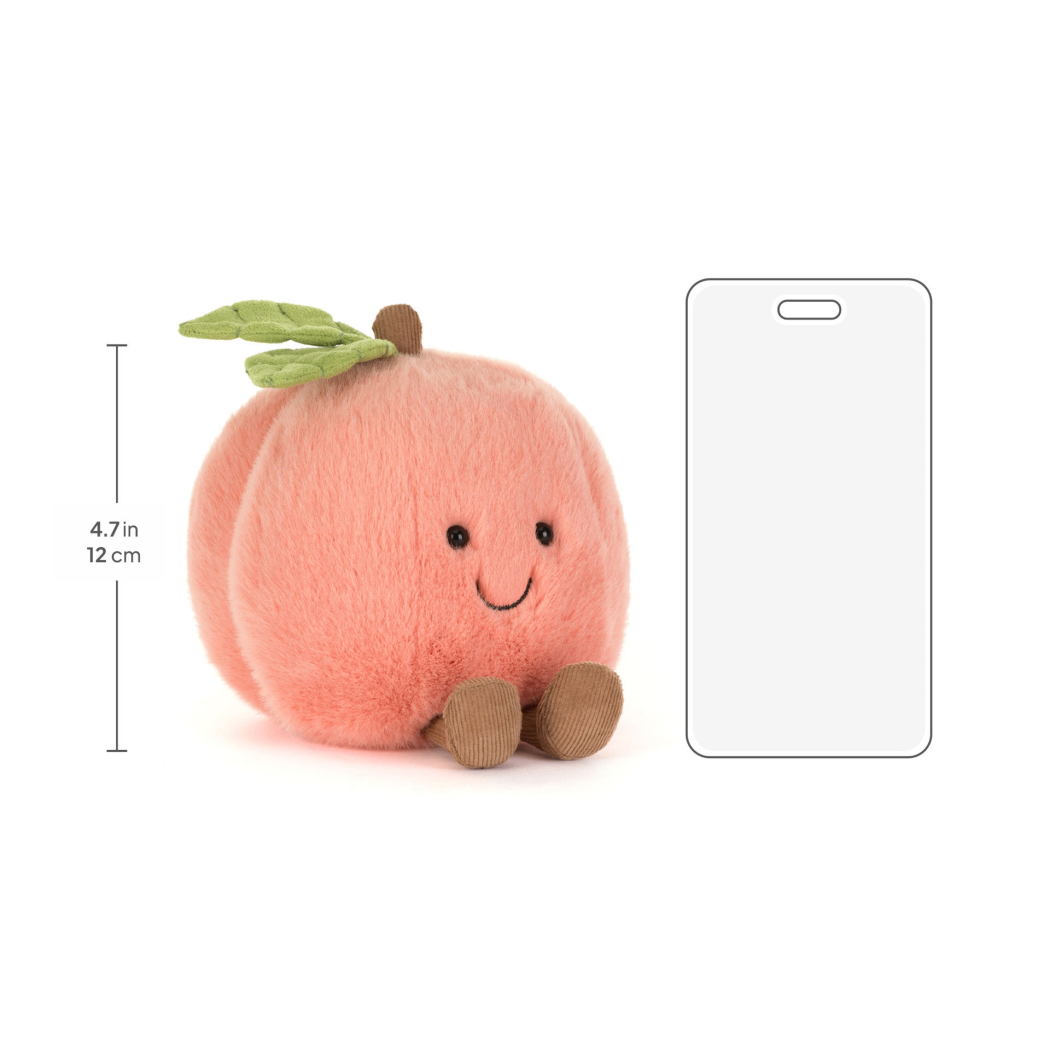 Brzoskwinka z Listkiem - Pluszowa Brzoskwinia 14 cm - Maskotka Przytulanka - JellyCat