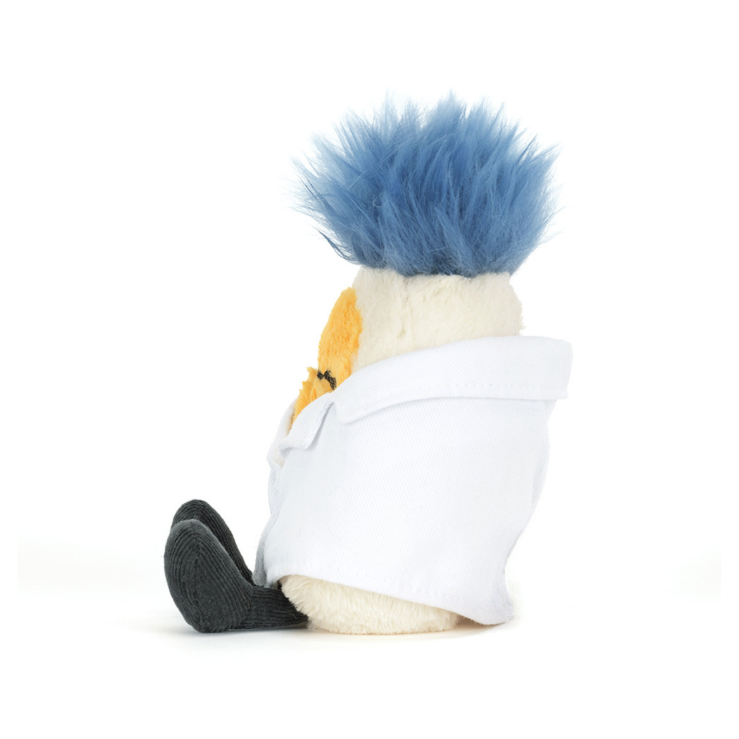 Jajko Naukowiec 14 cm - Pluszowe Gotowane Jajeczko w Fartuchu - Maskotka Przytulanka - JellyCat