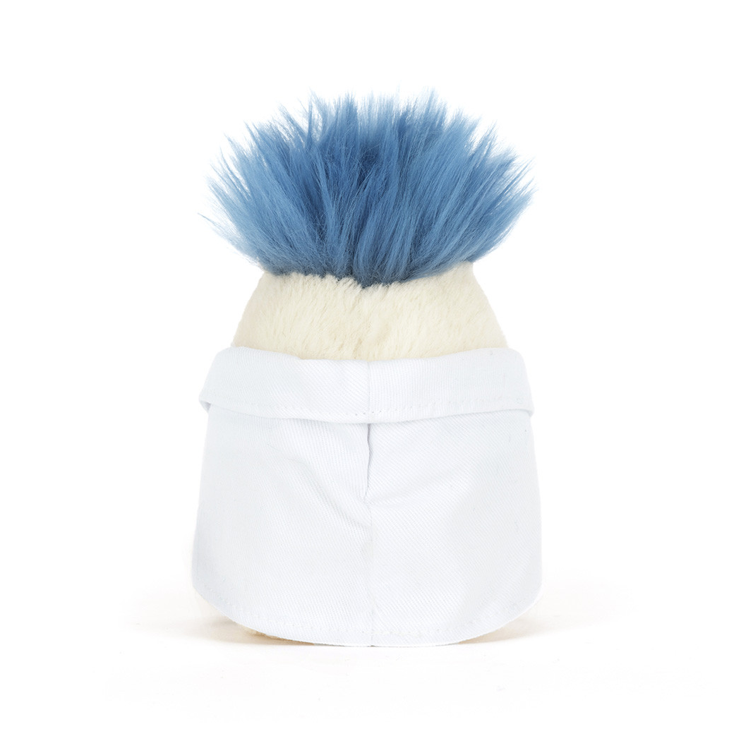 Jajko Naukowiec 14 cm - Pluszowe Gotowane Jajeczko w Fartuchu - Maskotka Przytulanka - JellyCat