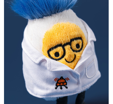 Jajko Naukowiec 14 cm - Pluszowe Gotowane Jajeczko w Fartuchu - Maskotka Przytulanka - JellyCat