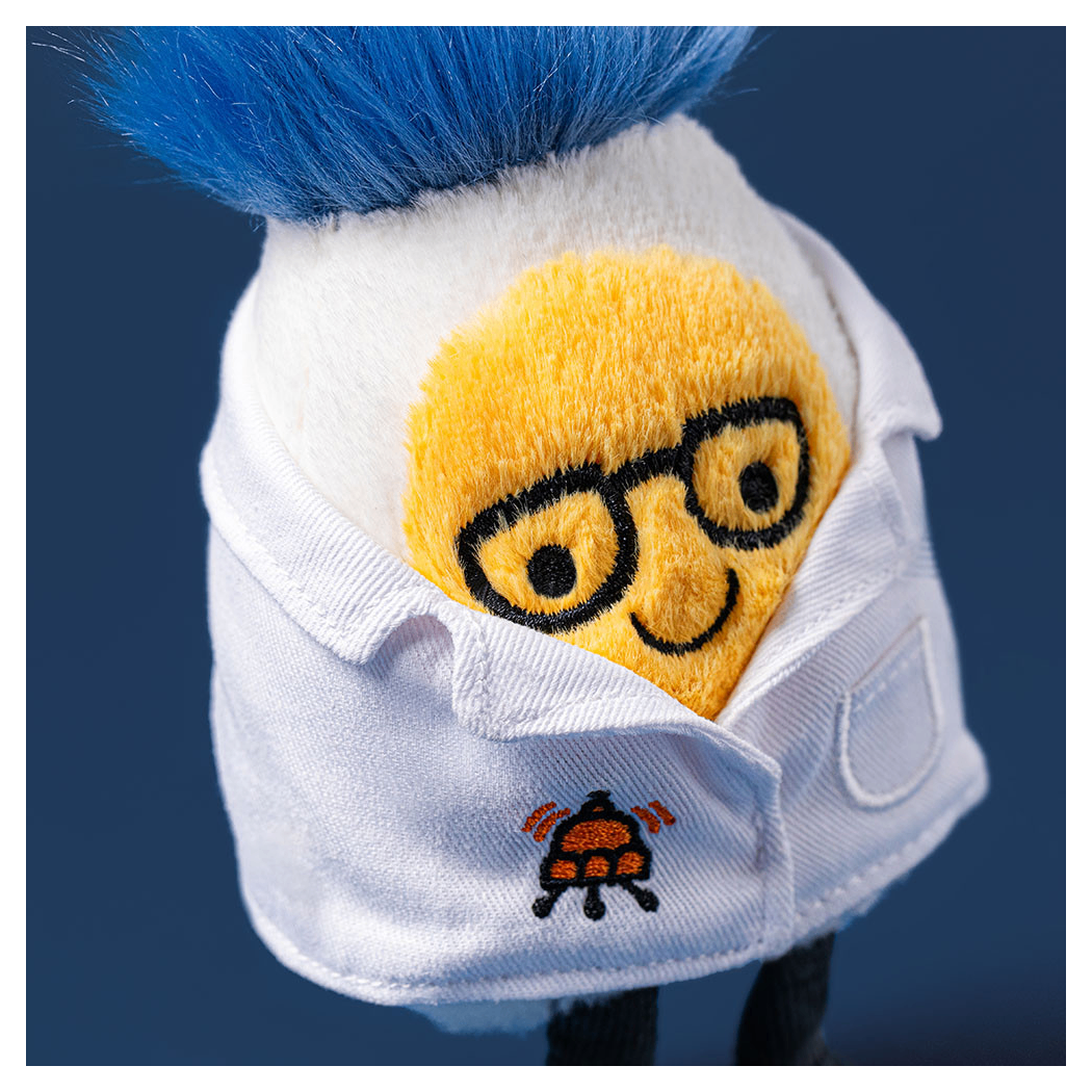 Jajko Naukowiec 14 cm - Pluszowe Gotowane Jajeczko w Fartuchu - Maskotka Przytulanka - JellyCat