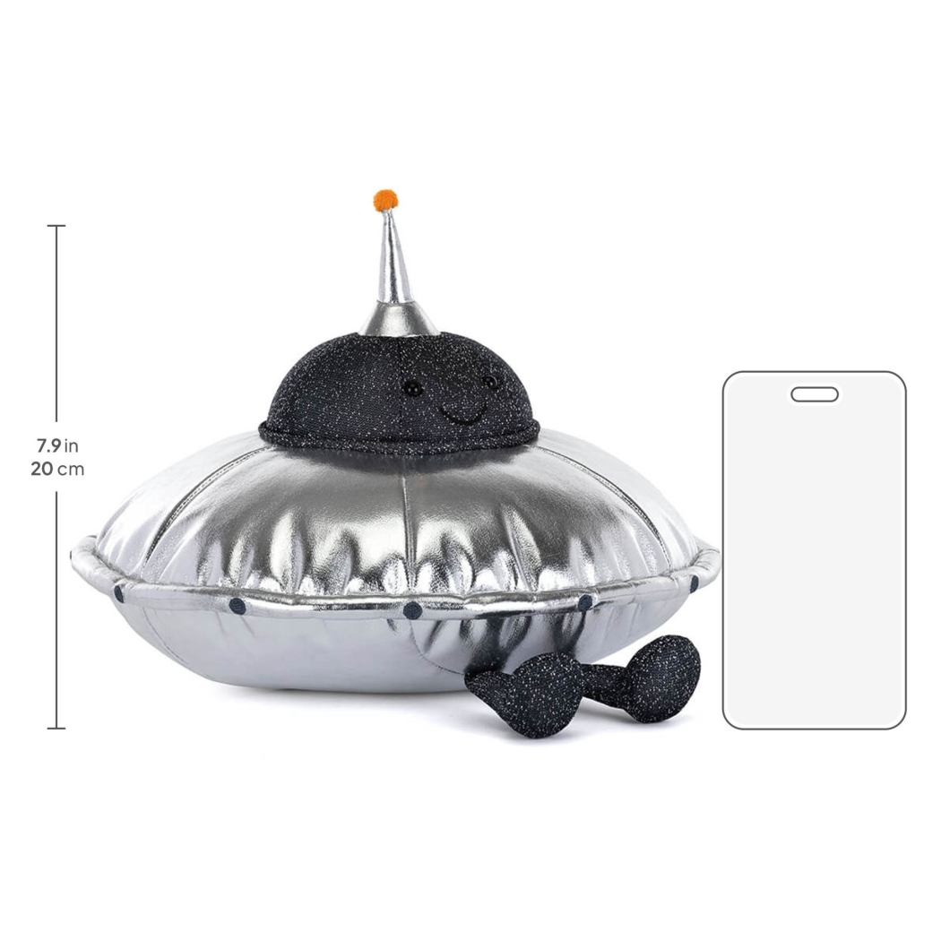 Latający Spodek UFO - 25 cm - Pluszowy Statek Kosmiczny - Maskotka Przytulanka - JellyCat