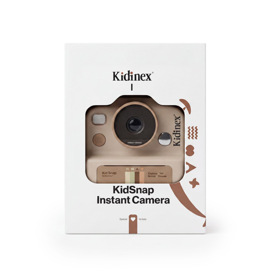 KidSnap Beige - Aparat Fotograficzny z Wydrukiem Natychmiastowym dla Dzieci - Kidinex
