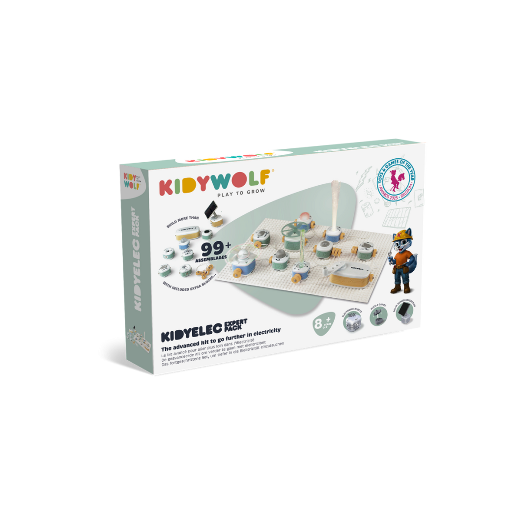 KIDYELEC Expert - Mały Elektryk Duży Zestaw Konstrukcyjny Elektryczność - KIDYWOLF