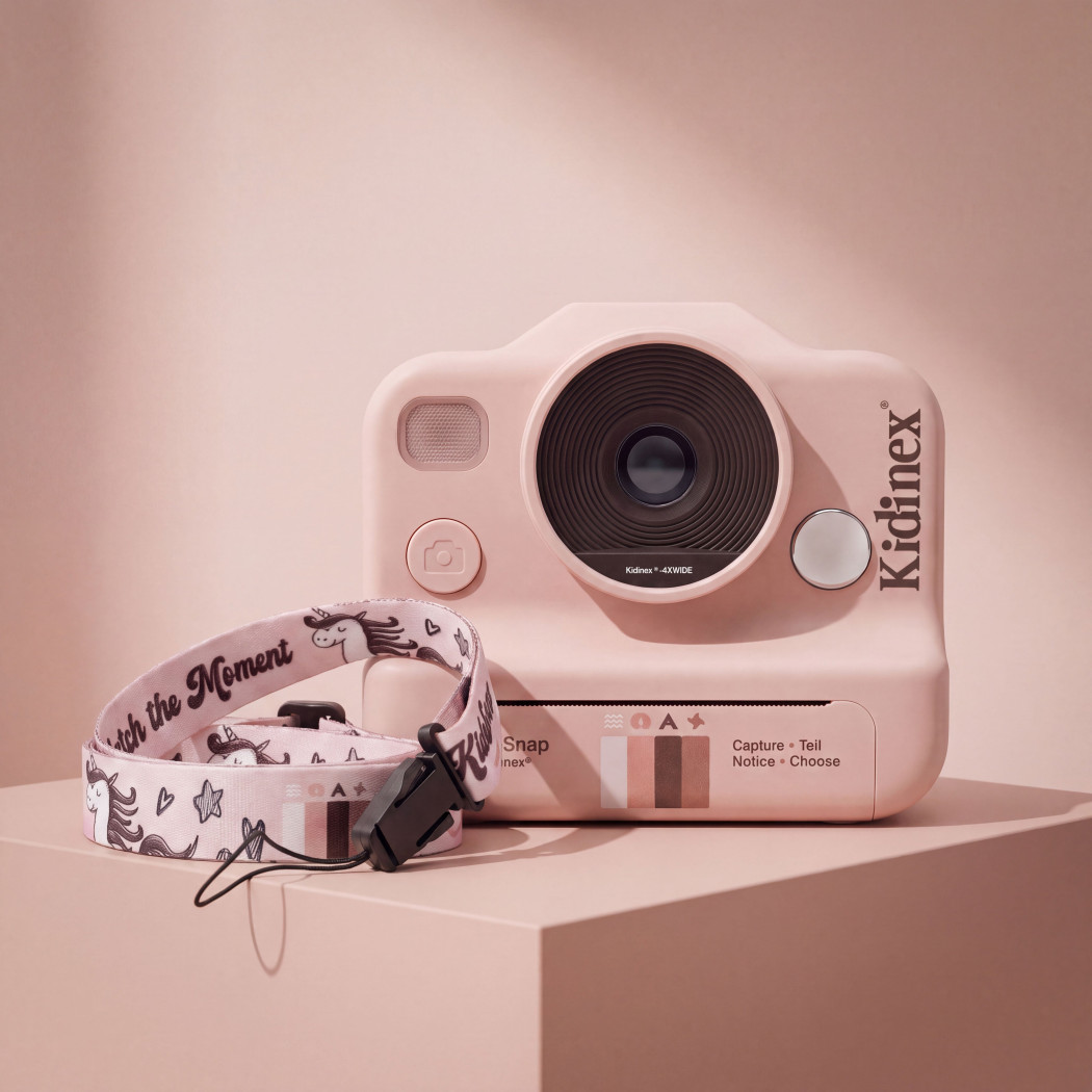 KidSnap Pink - Aparat Fotograficzny z Wydrukiem Natychmiastowym dla Dzieci - Kidinex