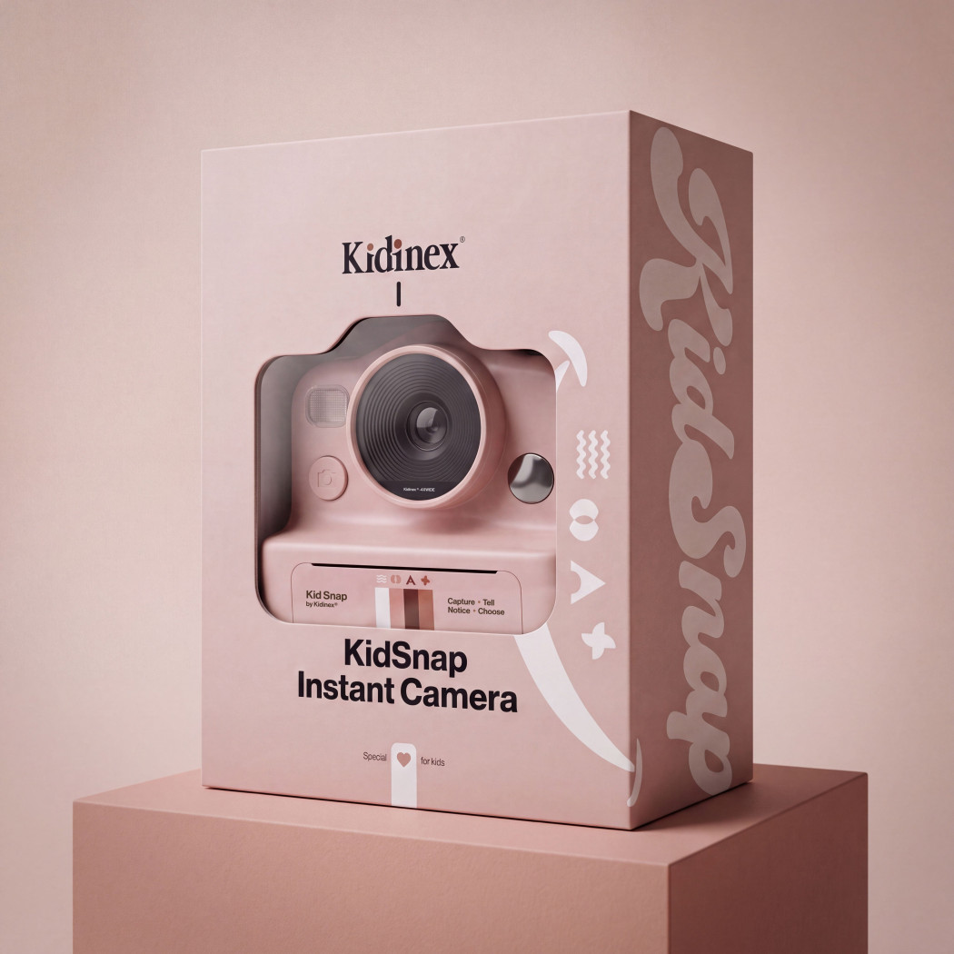 KidSnap Pink - Aparat Fotograficzny z Wydrukiem Natychmiastowym dla Dzieci - Kidinex