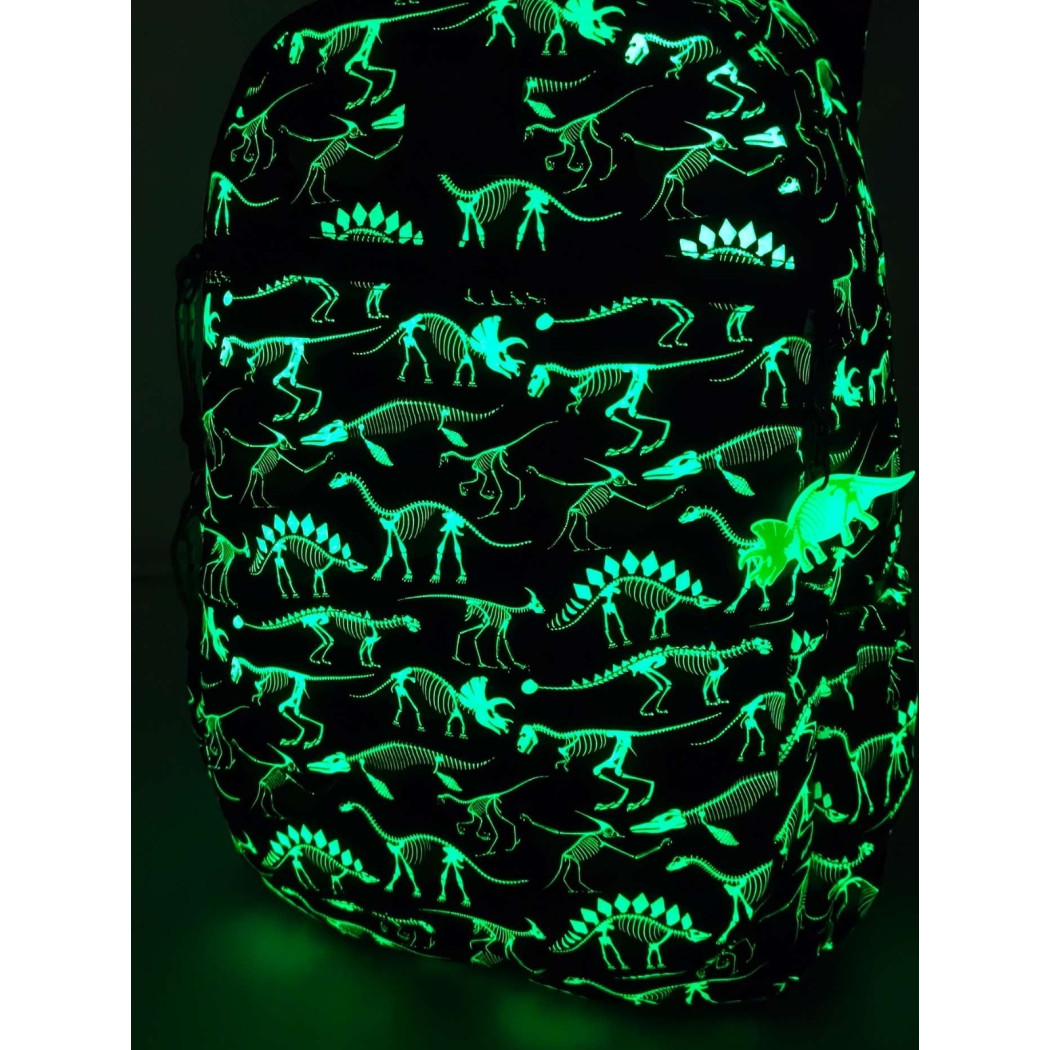 Dinozaury - Piórnik Dwukomorowy Fluorescencyjny Szkolny Saszetka do Szkoły - Miquelrius