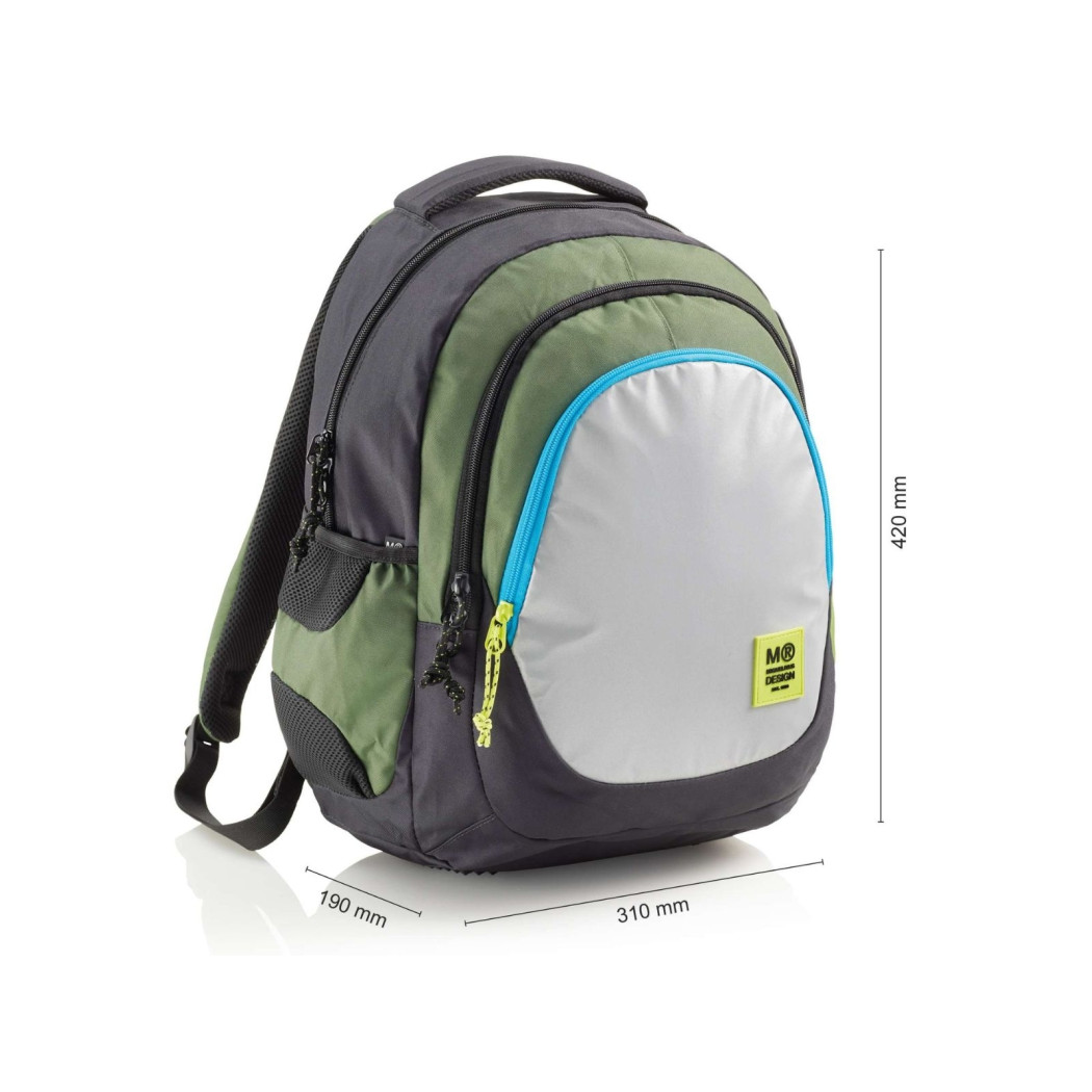 Berlin Rider Green 30L - Plecak Szkolny Trzykomorowy - Miquelrius
