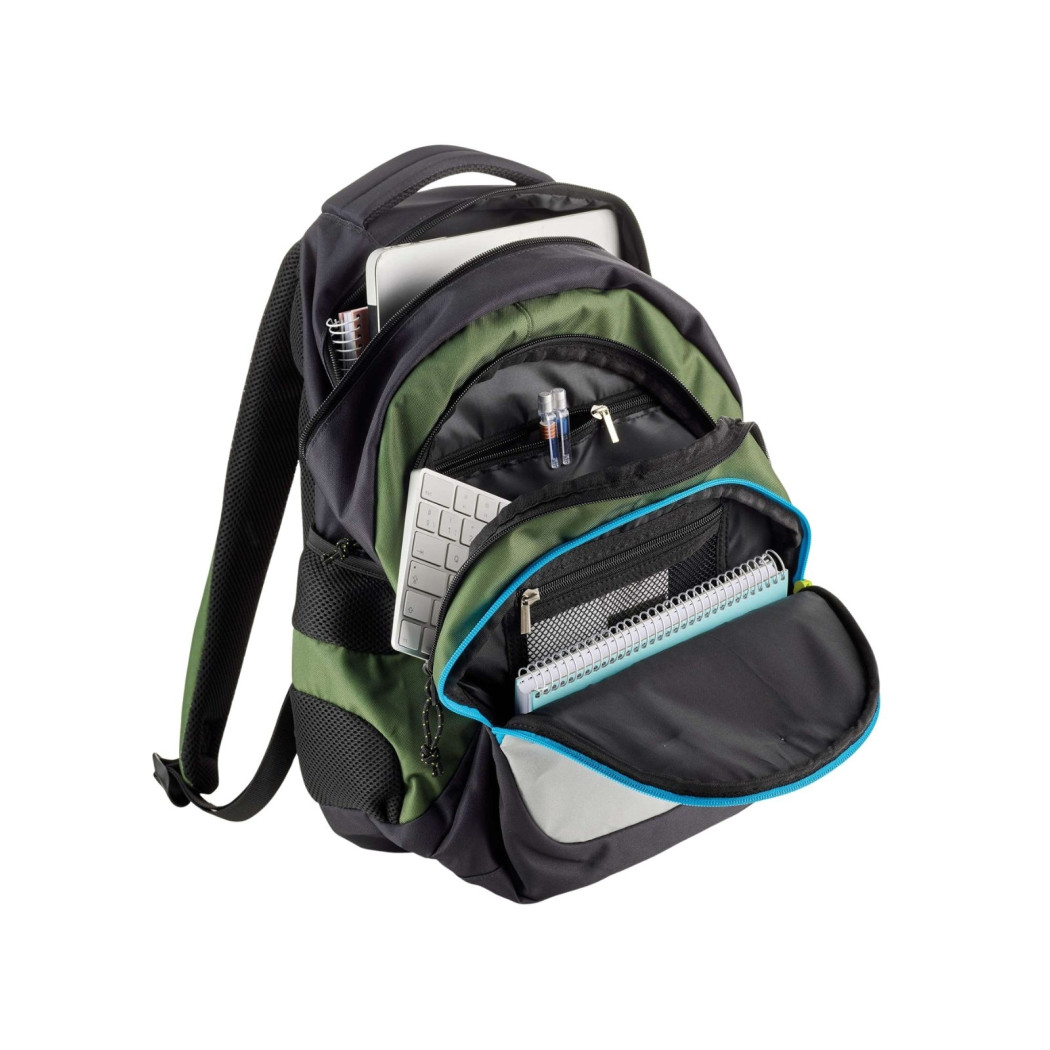 Berlin Rider Green 30L - Plecak Szkolny Trzykomorowy - Miquelrius