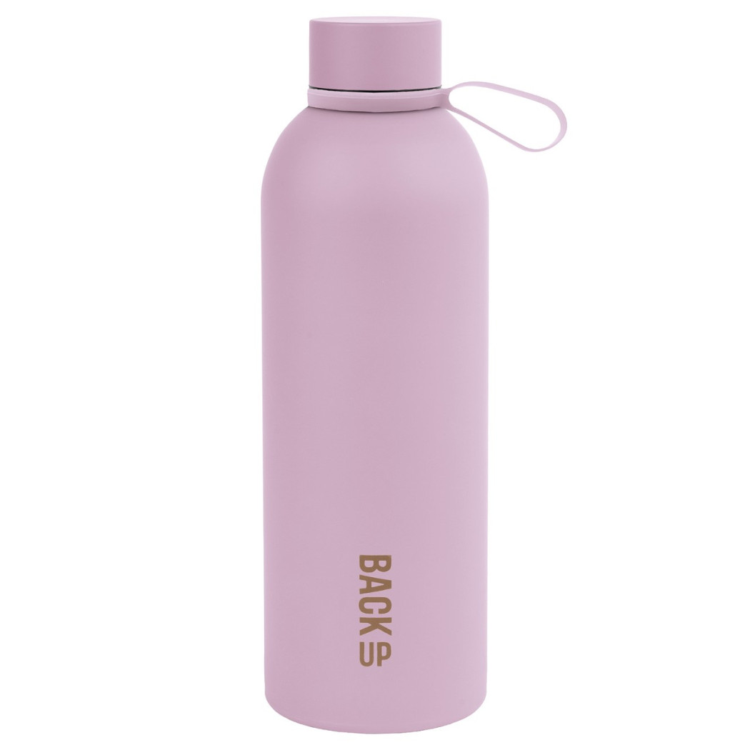 PROMOCJA Różowa Butelka Termiczna - 500 ml - z Uchwytem - BackUP
