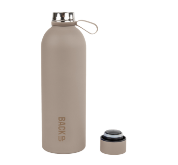 PROMOCJA Beżowa Butelka Termiczna - 500 ml - z Uchwytem - BackUP