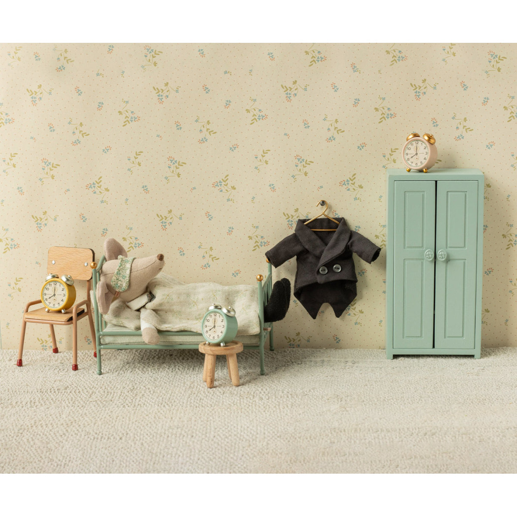 Błękitna Drewniana Szafa do Domku Myszek - Closet Mouse Soft Blue - Maileg
