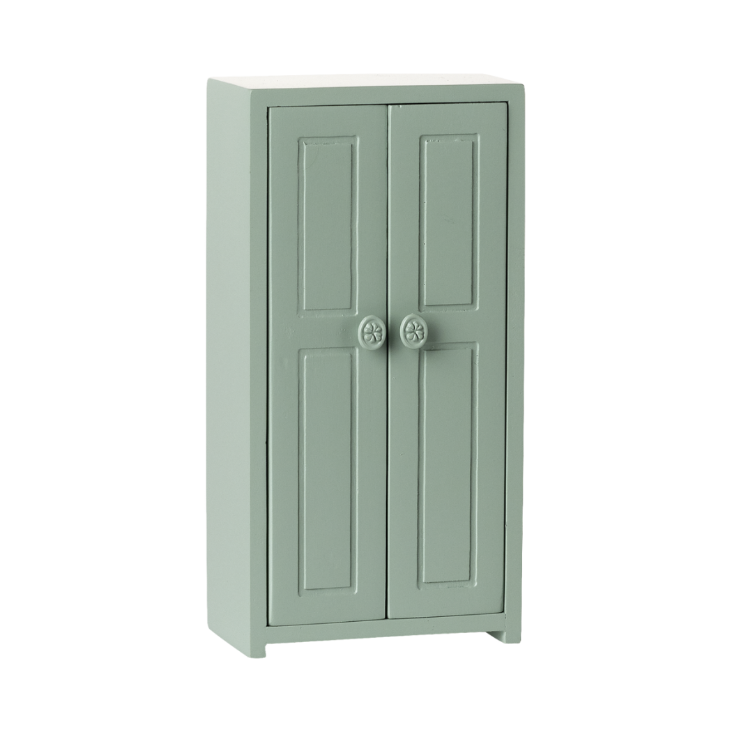 Błękitna Drewniana Szafa do Domku Myszek - Closet Mouse Soft Blue - Maileg