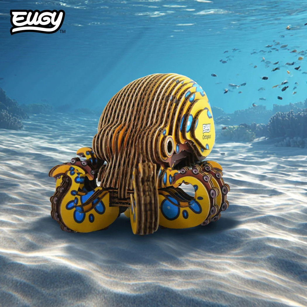 Ośmiornica - Morskie Zwierzęta - Eko Układanka 3D - Eugy