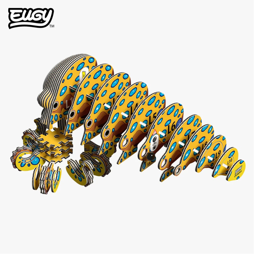 Ośmiornica - Morskie Zwierzęta - Eko Układanka 3D - Eugy