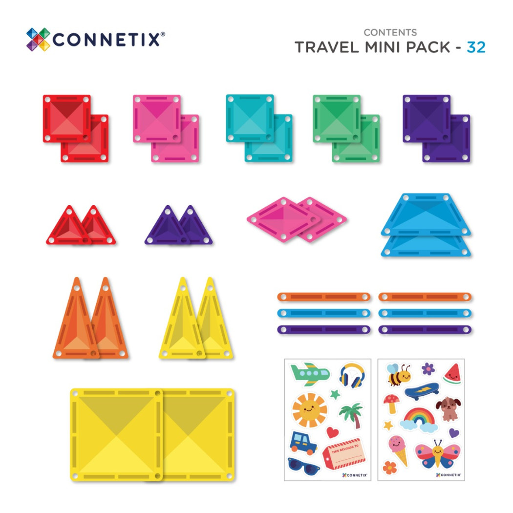 Travel - Podróżny Przenośny Zestaw w Metalowym Etui - 32 Elementy - Connetix